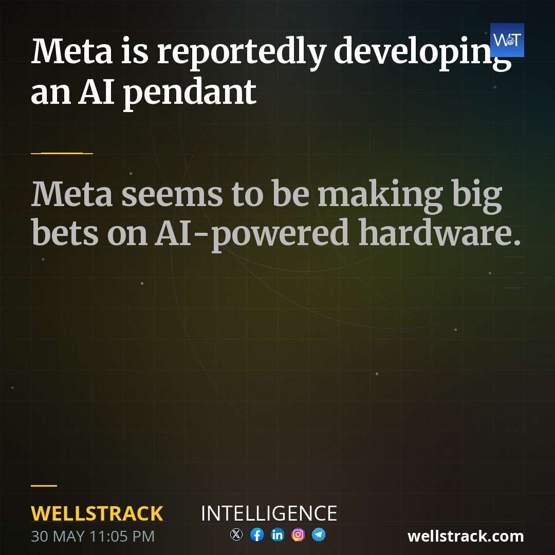 Meta is reportedly developing an AI pendant — WellsTrack