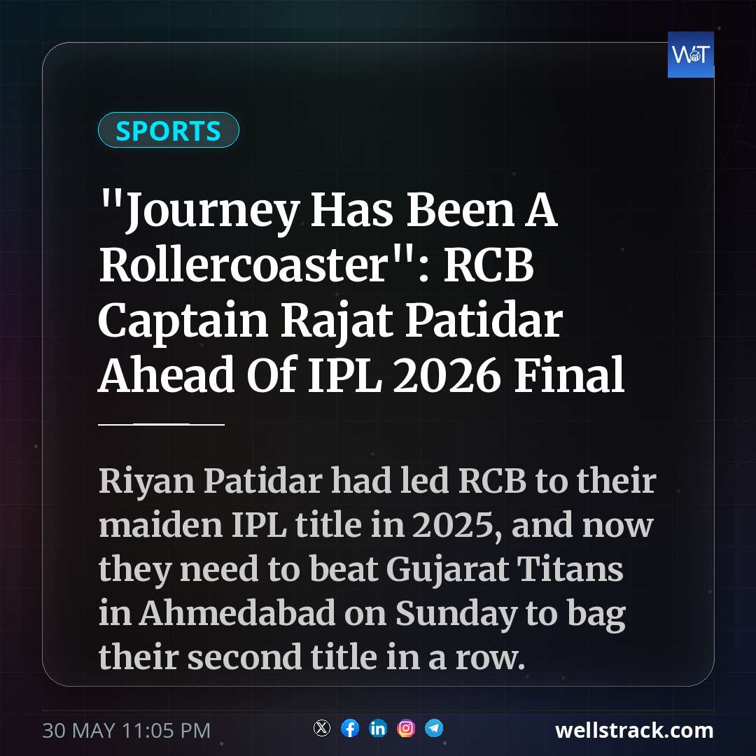 "Journey Has Been A Rollercoaster": RCB Captain Rajat Patidar Ahead Of IPL 2026 Final — WellsTrack