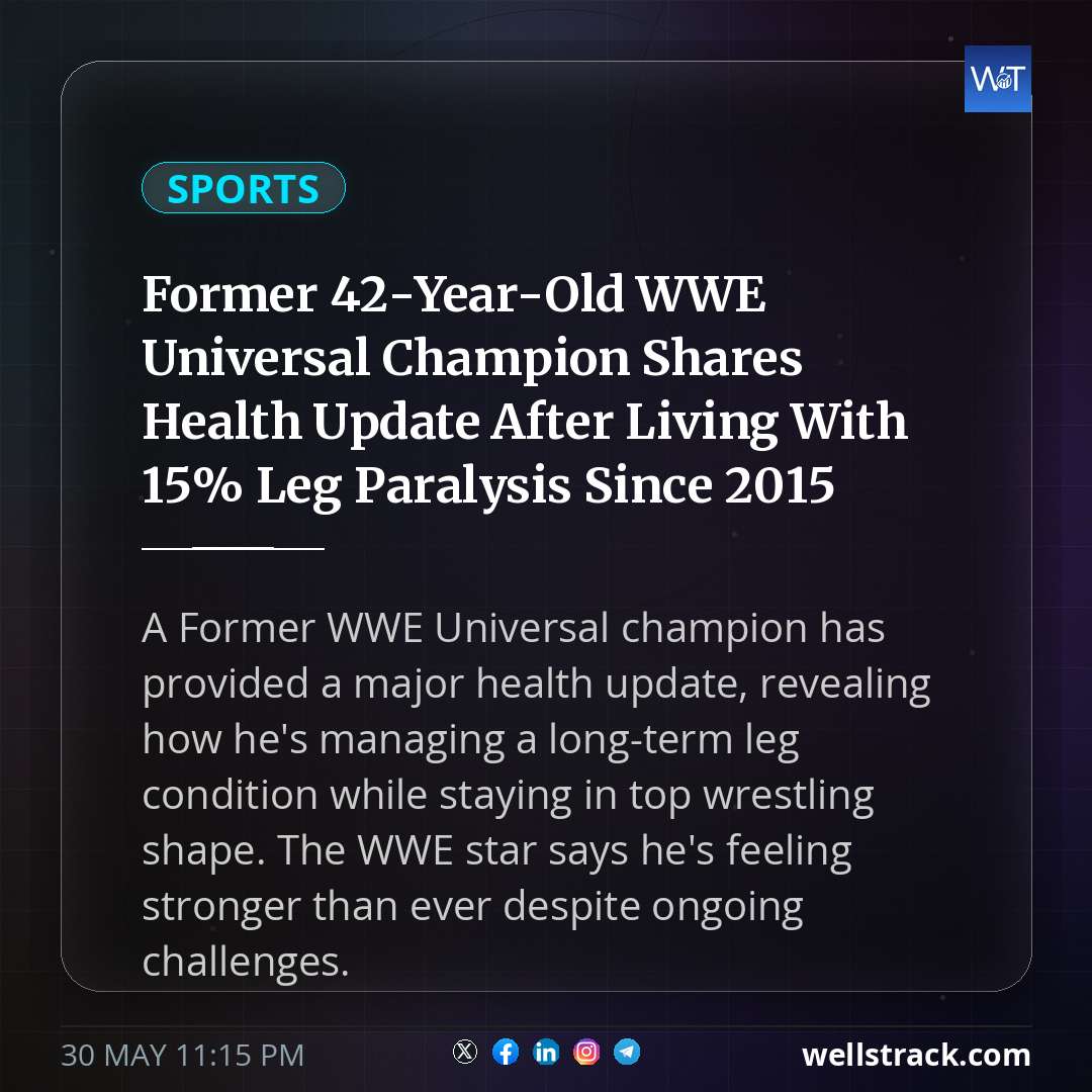 Former 42-Year-Old WWE Universal Champion Shares Health Update After Living With 15% Leg Paralysis Since 2015 — WellsTrack