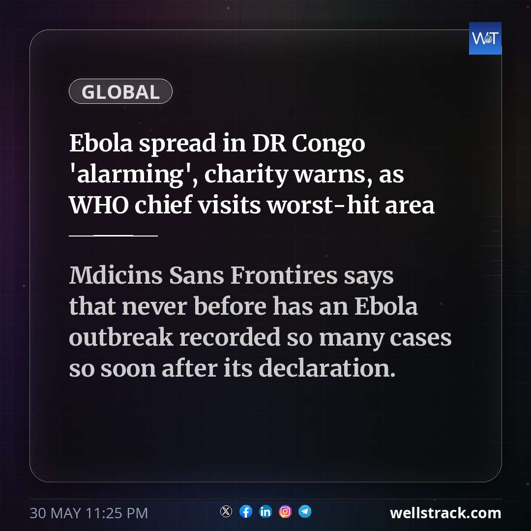 Ebola spread in DR Congo 'alarming', charity warns, as WHO chief visits worst-hit area — WellsTrack