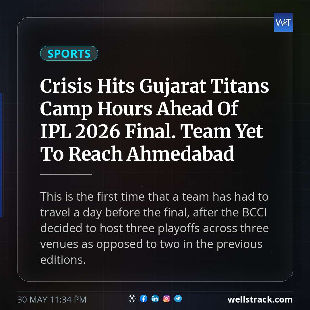 Crisis Hits Gujarat Titans Camp Hours Ahead Of IPL 2026 Final. Team Yet To Reach Ahmedabad — WellsTrack
