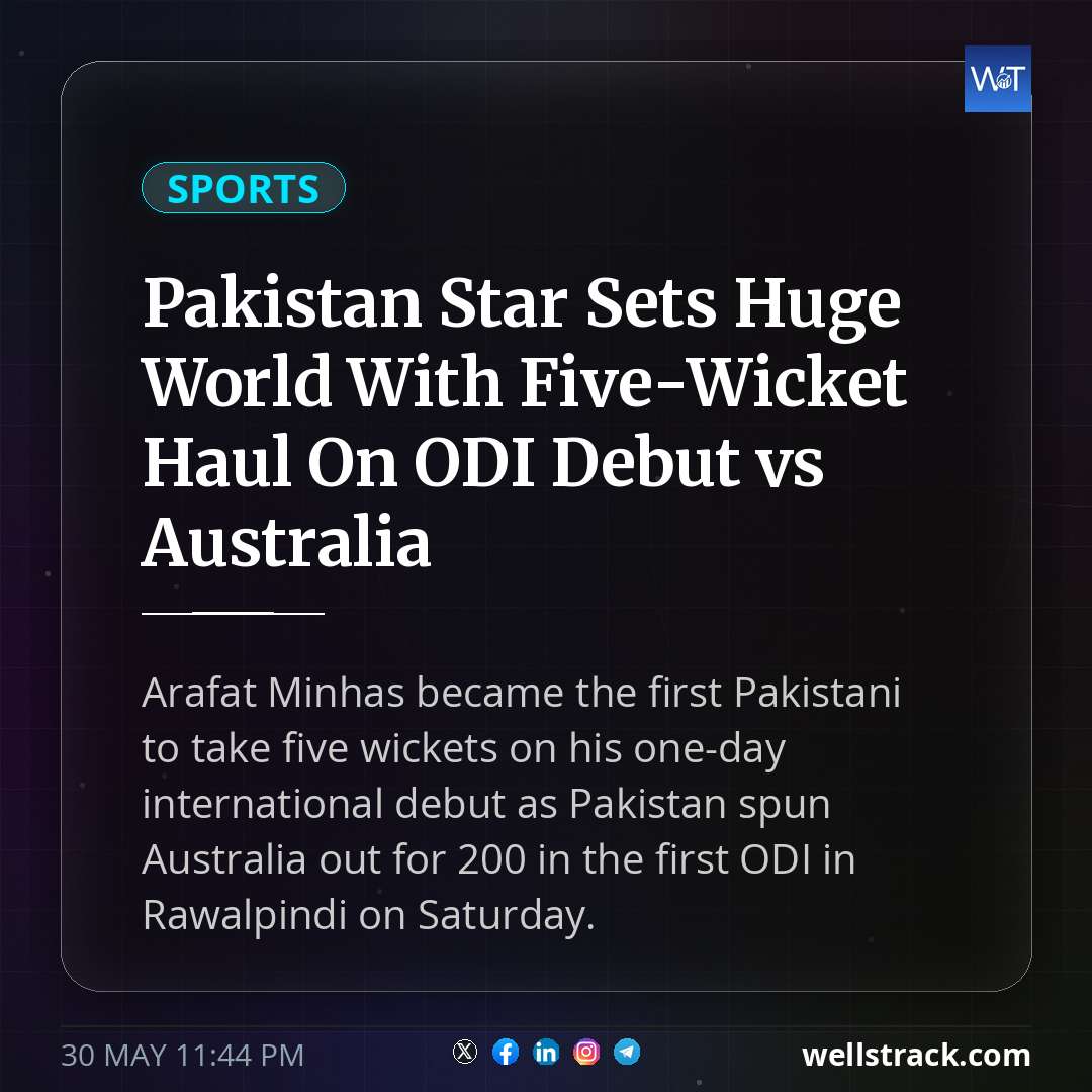 Pakistan Star Sets Huge World With Five-Wicket Haul On ODI Debut vs Australia — WellsTrack
