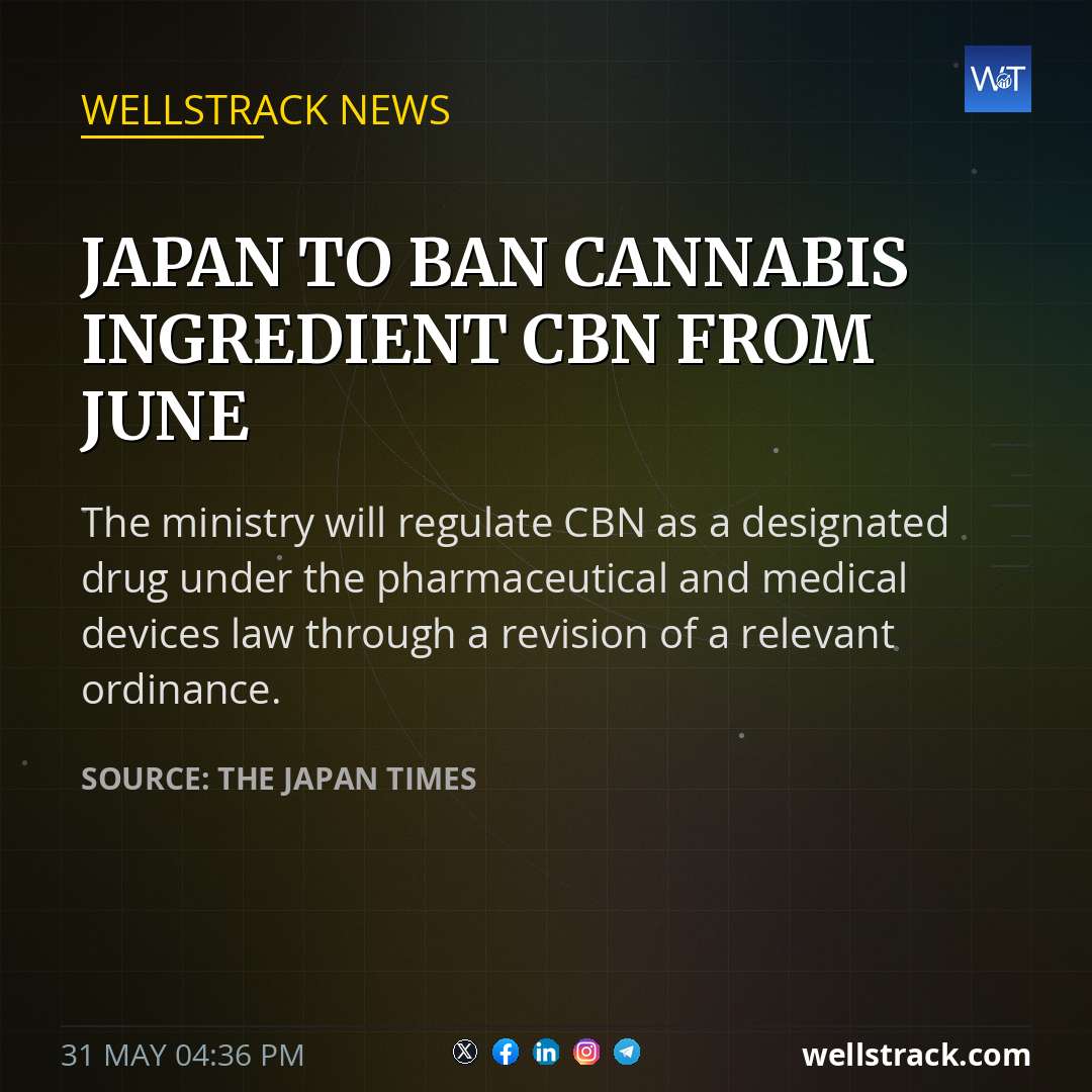 Japan to ban cannabis ingredient CBN from June — WellsTrack