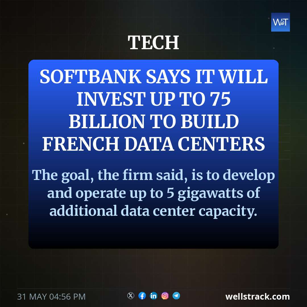 SoftBank says it will invest up to €75 billion to build French data centers — WellsTrack