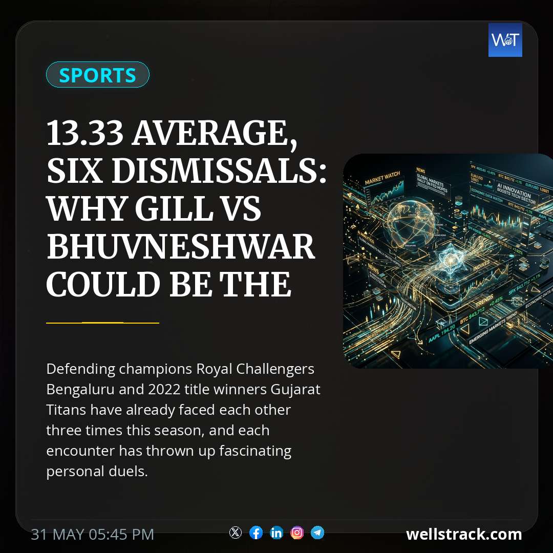 13.33 Average, six dismissals: Why Gill vs Bhuvneshwar could be the most decisive battle of IPL 2026 Final; Check all key battles — WellsTrack