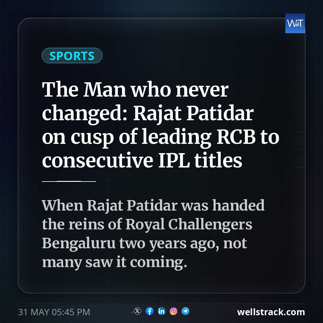The Man who never changed: Rajat Patidar on cusp of leading RCB to consecutive IPL titles — WellsTrack