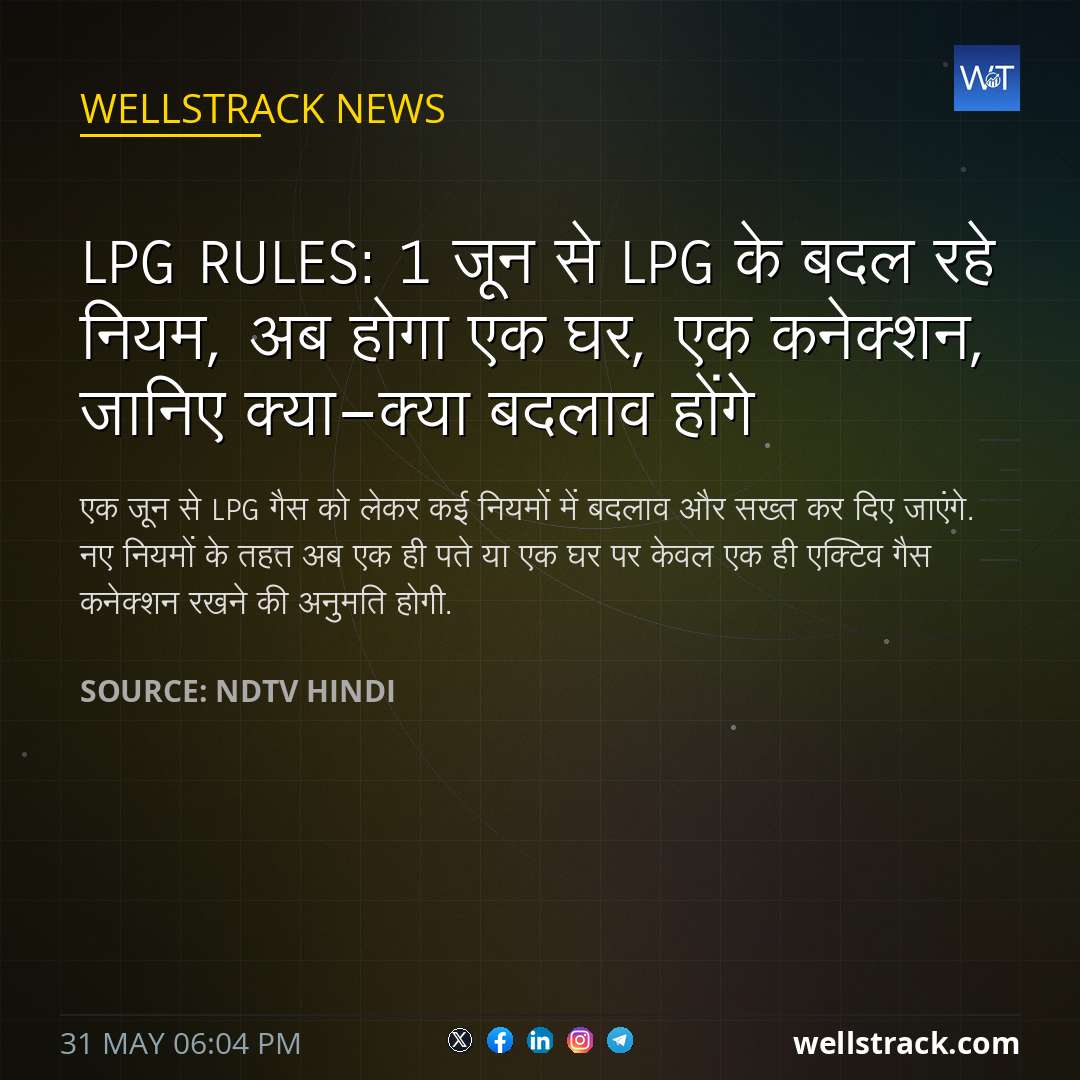 LPG Rules: 1 जून से LPG के बदल रहे नियम, अब होगा एक घर, एक कनेक्‍शन, जानिए क्या-क्या बदलाव होंगे — WellsTrack