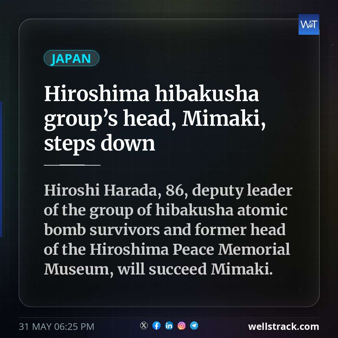Hiroshima hibakusha group’s head, Mimaki, steps down — WellsTrack
