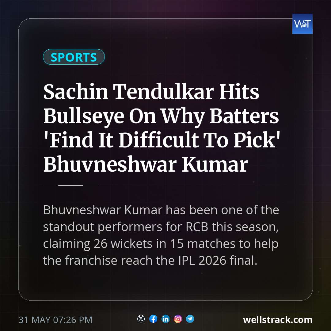 Sachin Tendulkar Hits Bullseye On Why Batters 'Find It Difficult To Pick' Bhuvneshwar Kumar — WellsTrack