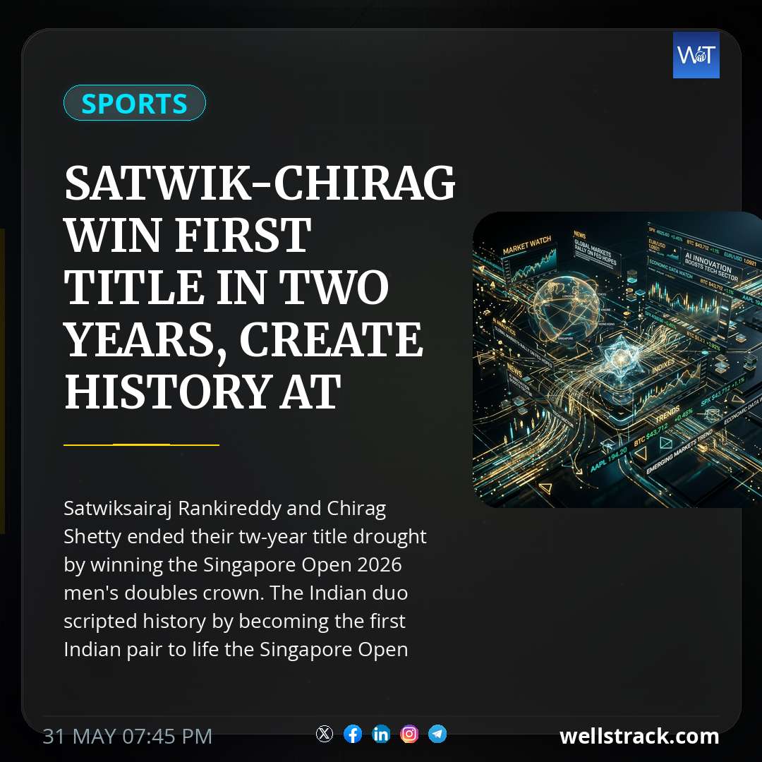 Satwik-Chirag win first title in two years, create history at Singapore Open 2026 — WellsTrack