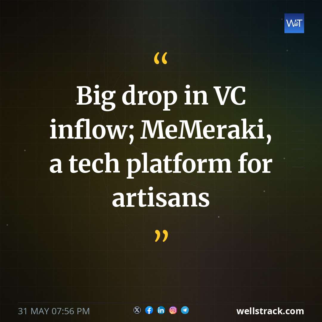 Big drop in VC inflow; MeMeraki, a tech platform for artisans — WellsTrack