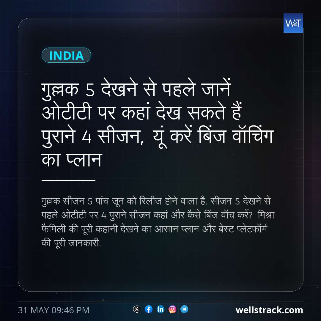 गुल्लक 5 देखने से पहले जानें ओटीटी पर कहां देख सकते हैं पुराने 4 सीजन, यूं करें बिंज वॉचिंग का प्लान — WellsTrack
