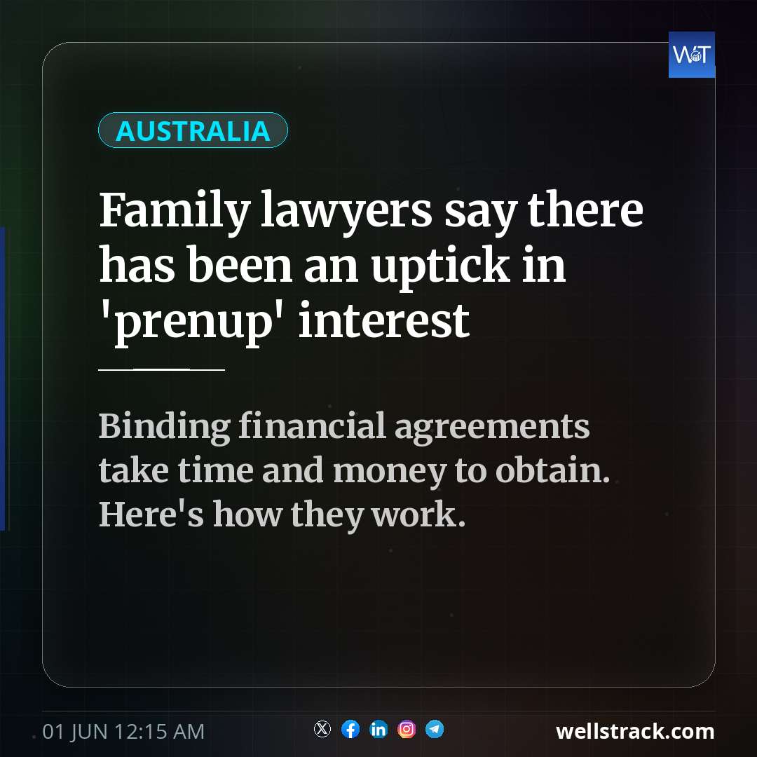 Family lawyers say there has been an uptick in 'prenup' interest — WellsTrack