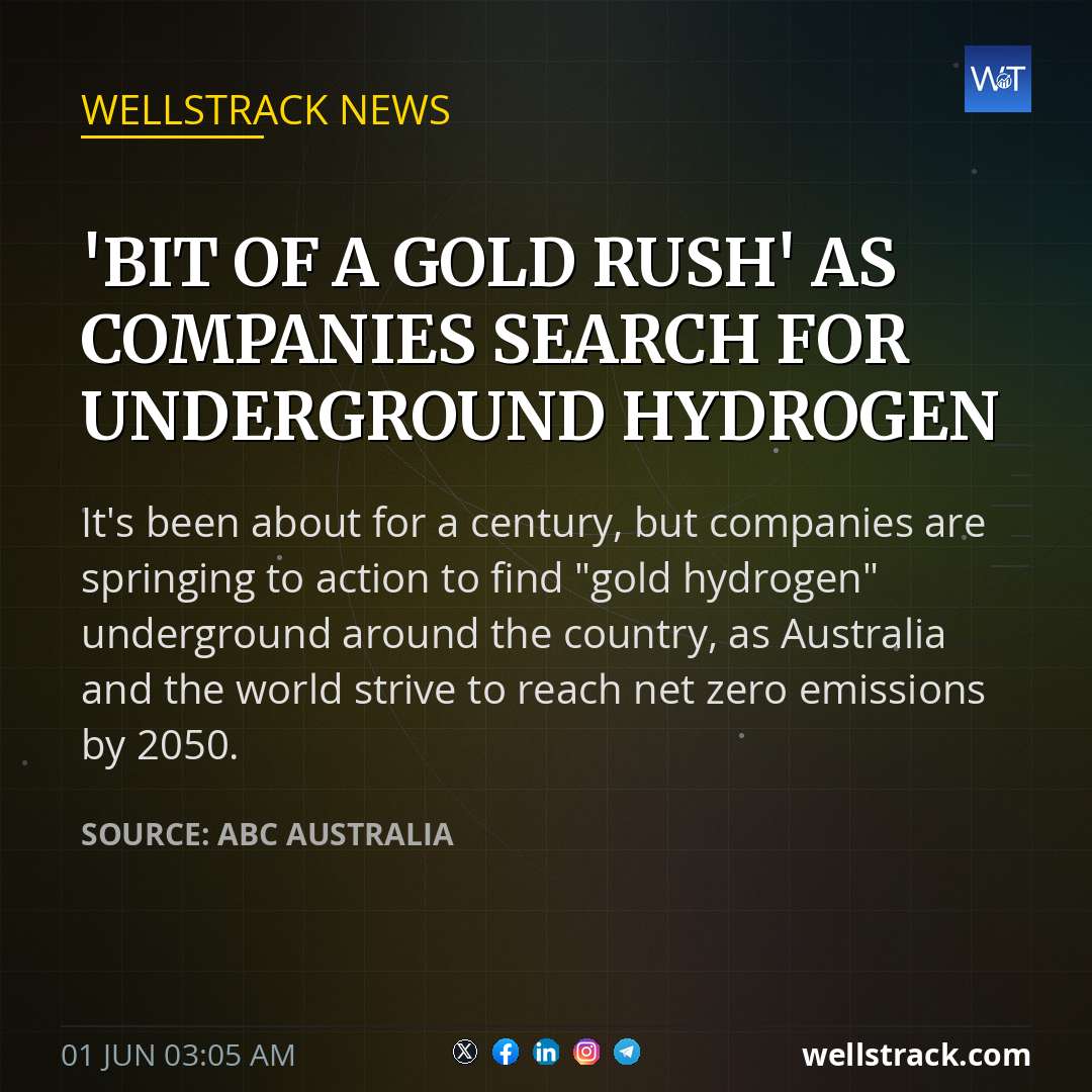 'Bit of a gold rush' as companies search for underground hydrogen — WellsTrack