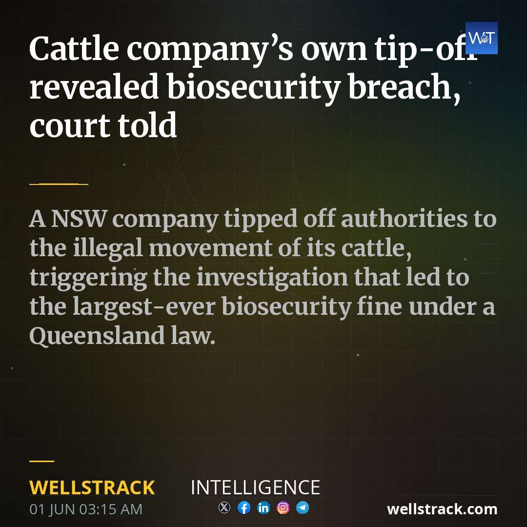 Cattle company’s own tip-off revealed biosecurity breach, court told — WellsTrack