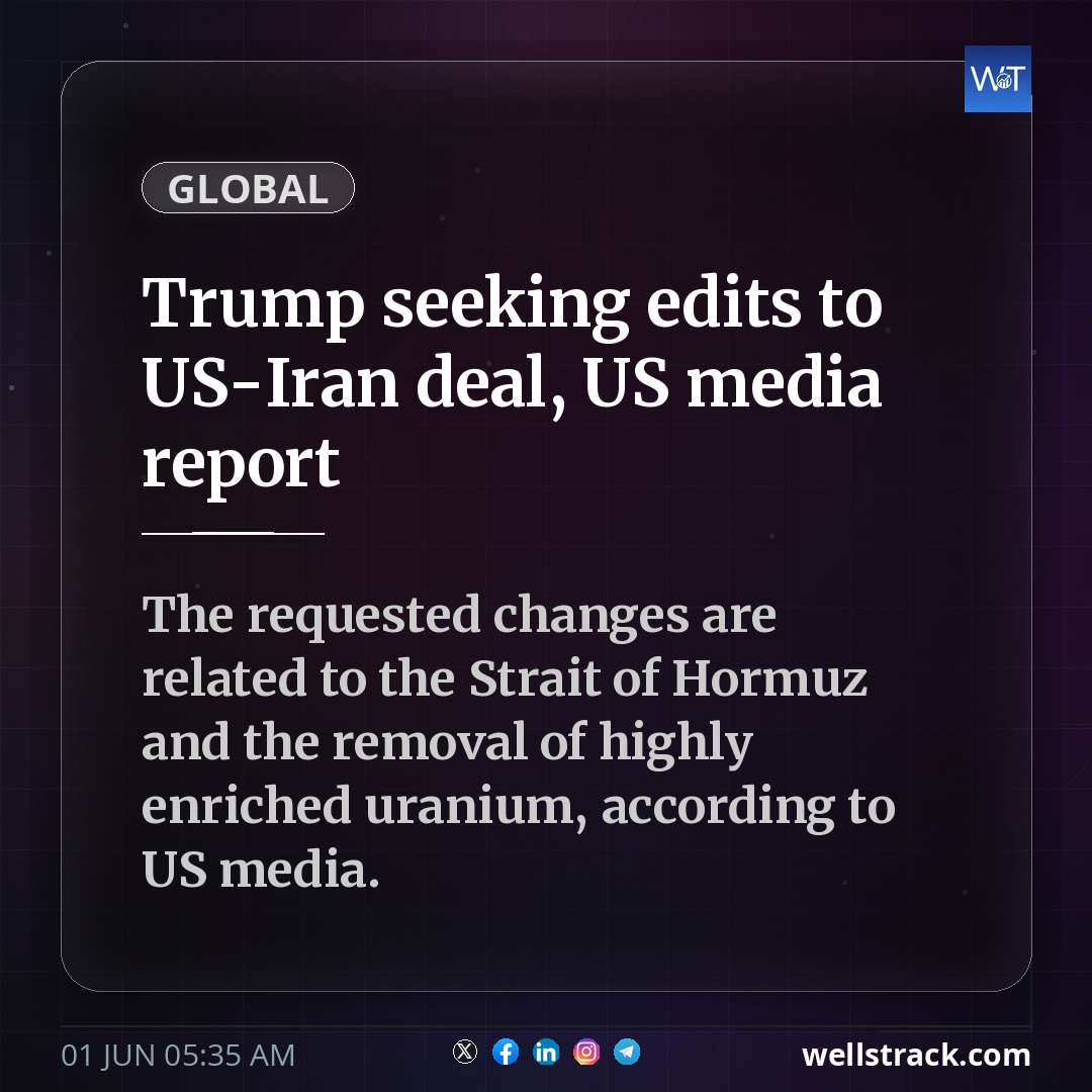Trump seeking edits to US-Iran deal, US media report — WellsTrack