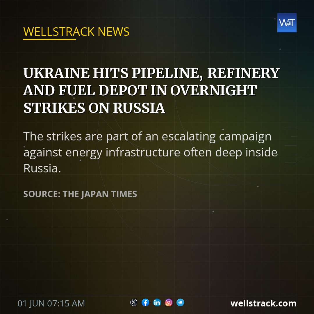 Ukraine hits pipeline, refinery and fuel depot in overnight strikes on Russia — WellsTrack
