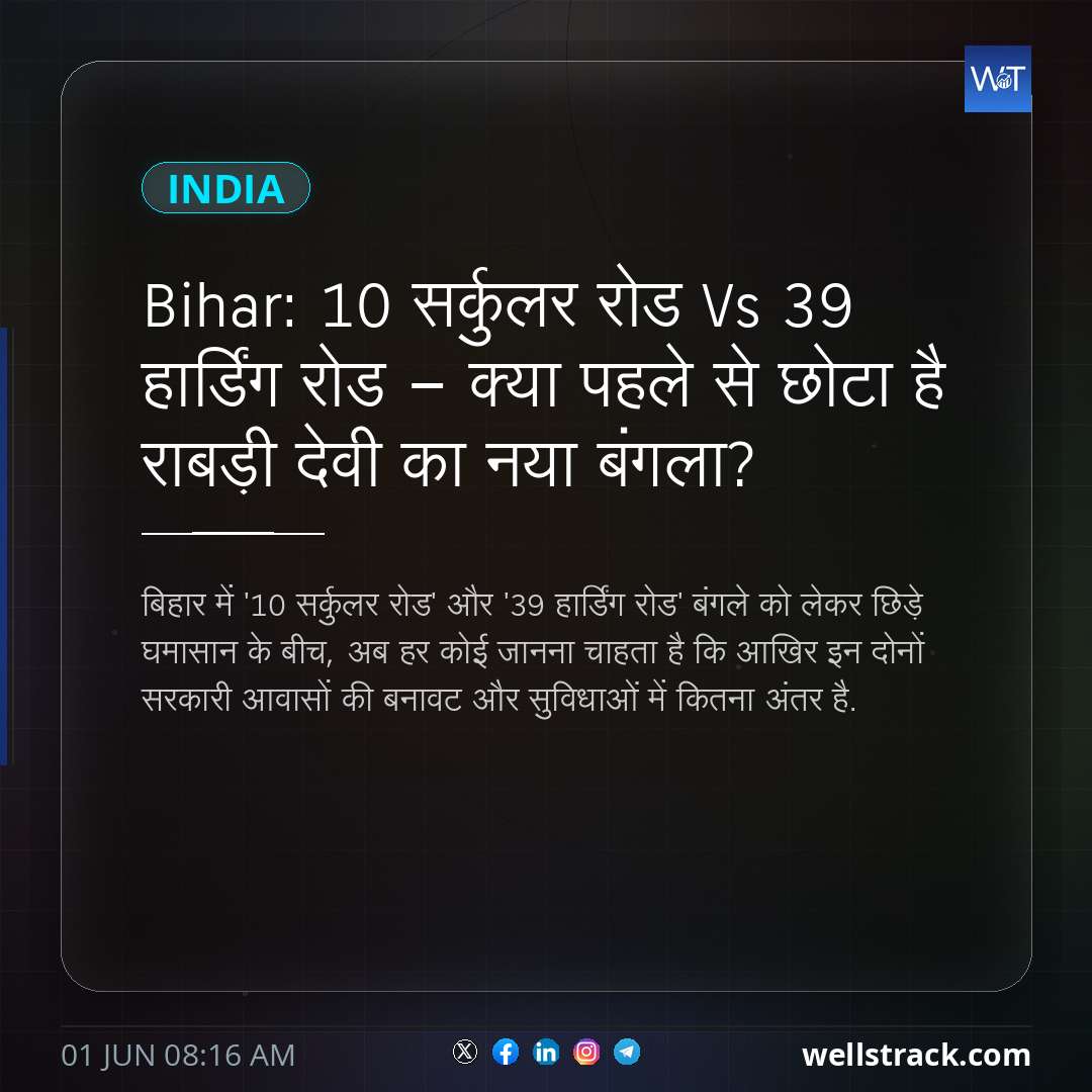Bihar: 10 सर्कुलर रोड Vs 39 हार्डिंग रोड - क्या पहले से छोटा है राबड़ी देवी का नया बंगला? — WellsTrack
