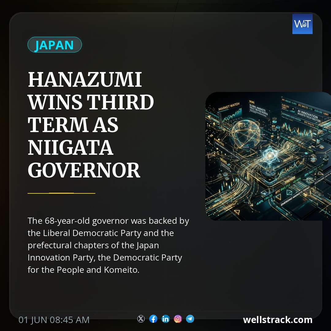 Hanazumi wins third term as Niigata governor — WellsTrack