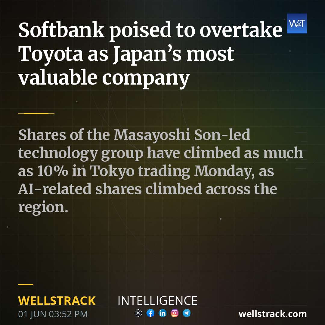 Softbank poised to overtake Toyota as Japan’s most valuable company — WellsTrack