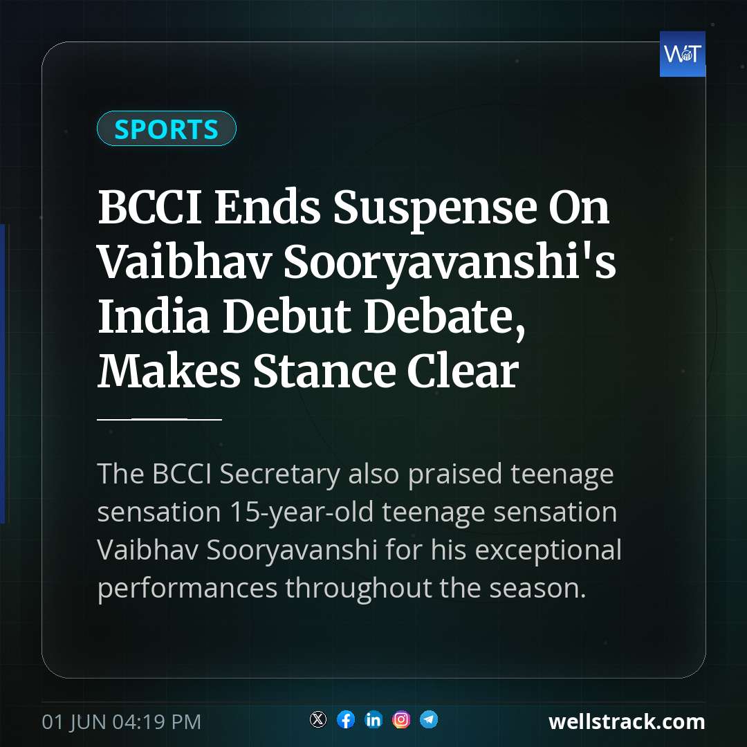 BCCI Ends Suspense On Vaibhav Sooryavanshi's India Debut Debate, Makes Stance Clear — WellsTrack