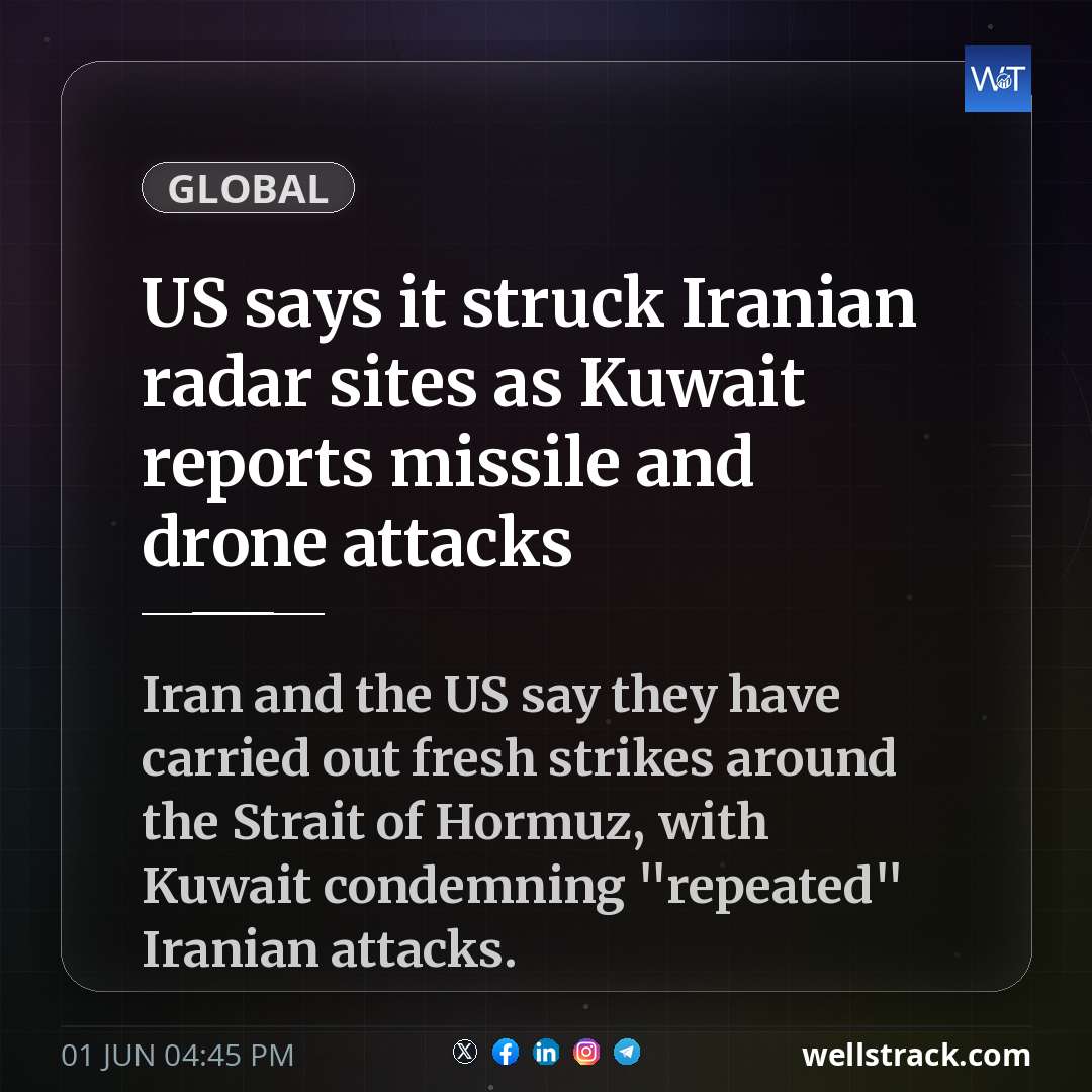 US says it struck Iranian radar sites as Kuwait reports missile and drone attacks — WellsTrack
