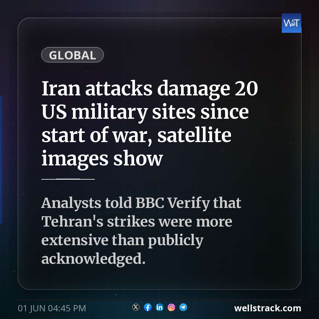 Iran attacks damage 20 US military sites since start of war, satellite images show — WellsTrack