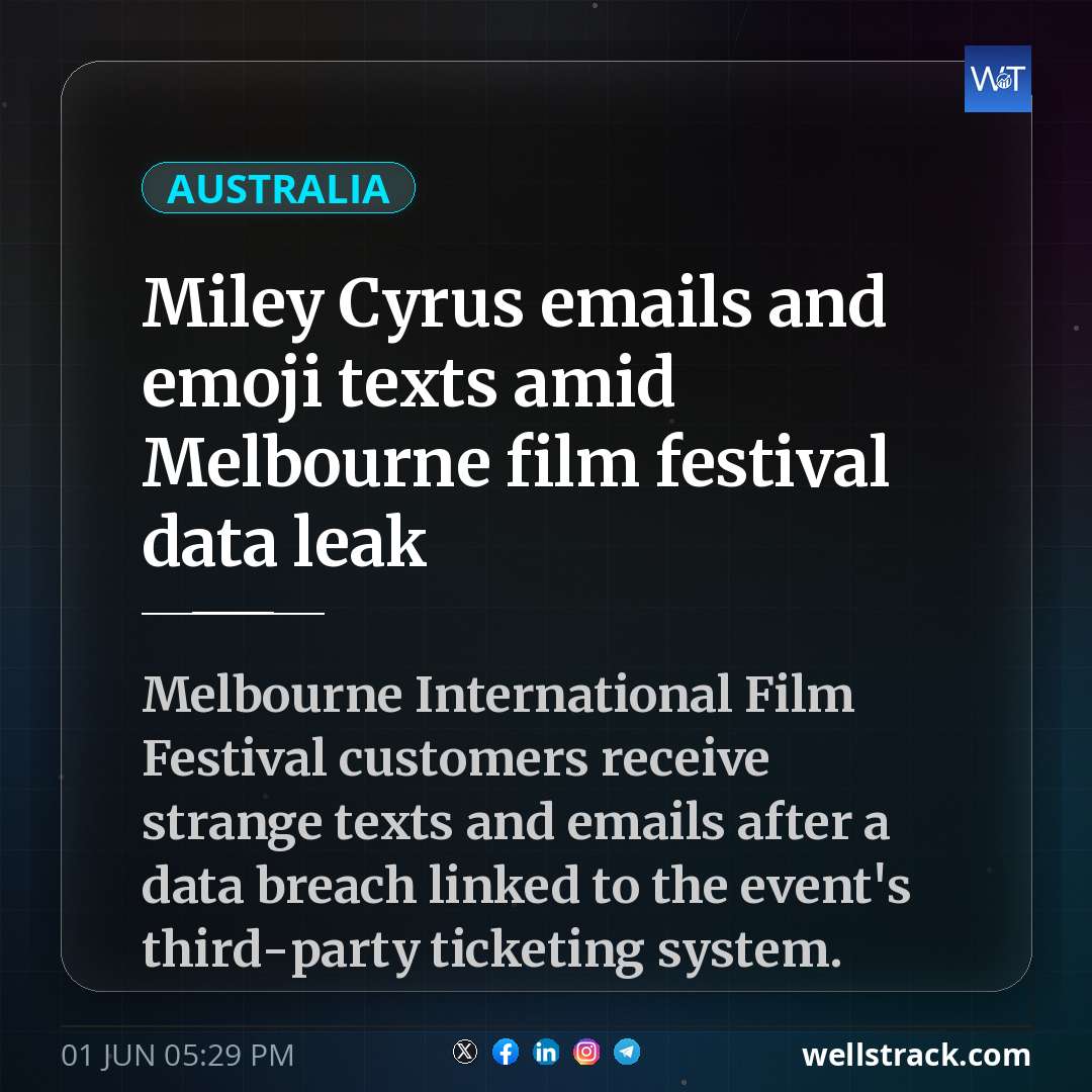 Miley Cyrus emails and emoji texts amid Melbourne film festival data leak — WellsTrack