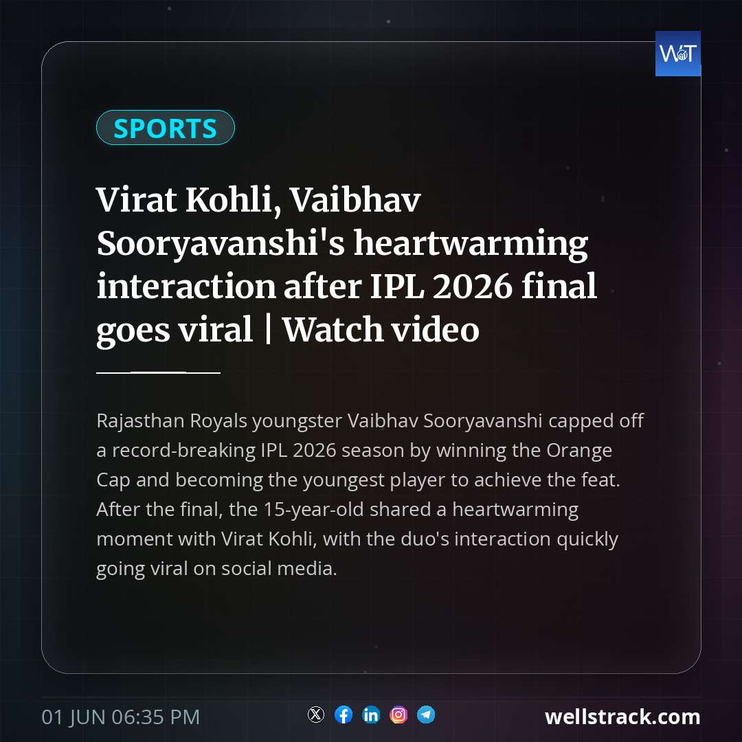 Virat Kohli, Vaibhav Sooryavanshi's heartwarming interaction after IPL 2026 final goes viral | Watch video — WellsTrack