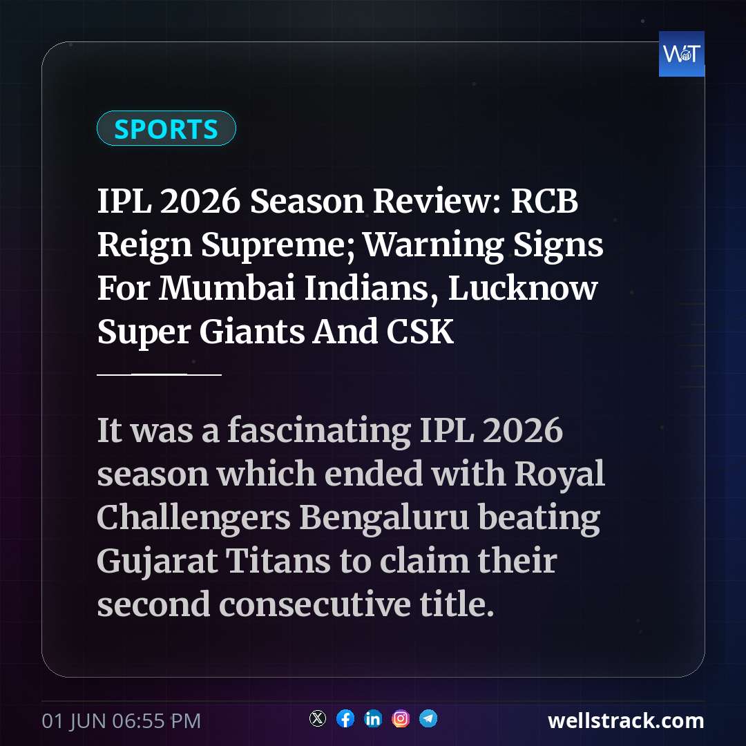 IPL 2026 Season Review: RCB Reign Supreme; Warning Signs For Mumbai Indians, Lucknow Super Giants And CSK — WellsTrack