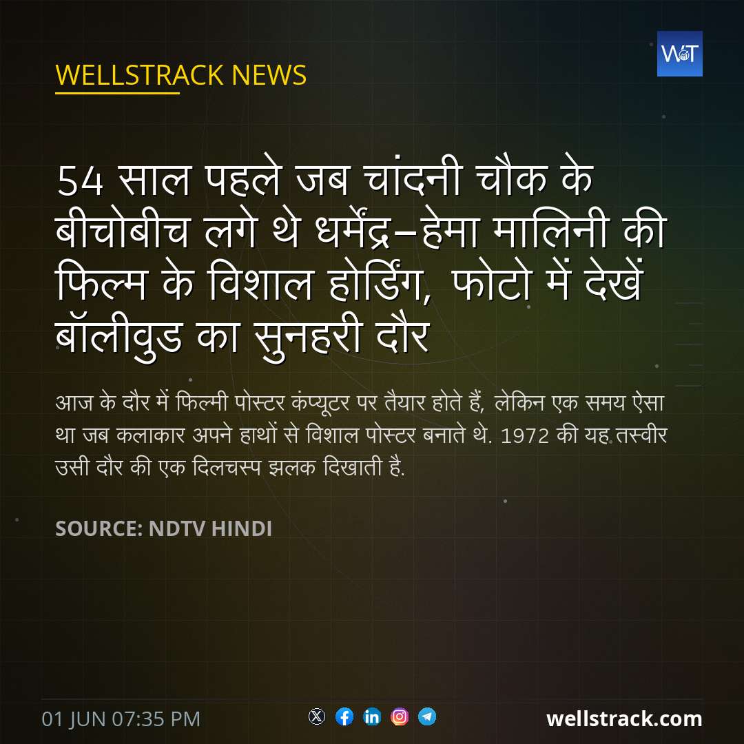 54 साल पहले जब चांदनी चौक के बीचोबीच लगे थे धर्मेंद्र-हेमा मालिनी की फिल्म के विशाल होर्डिंग, फोटो में देखें बॉलीवुड का सुनहरी दौर — WellsTrack