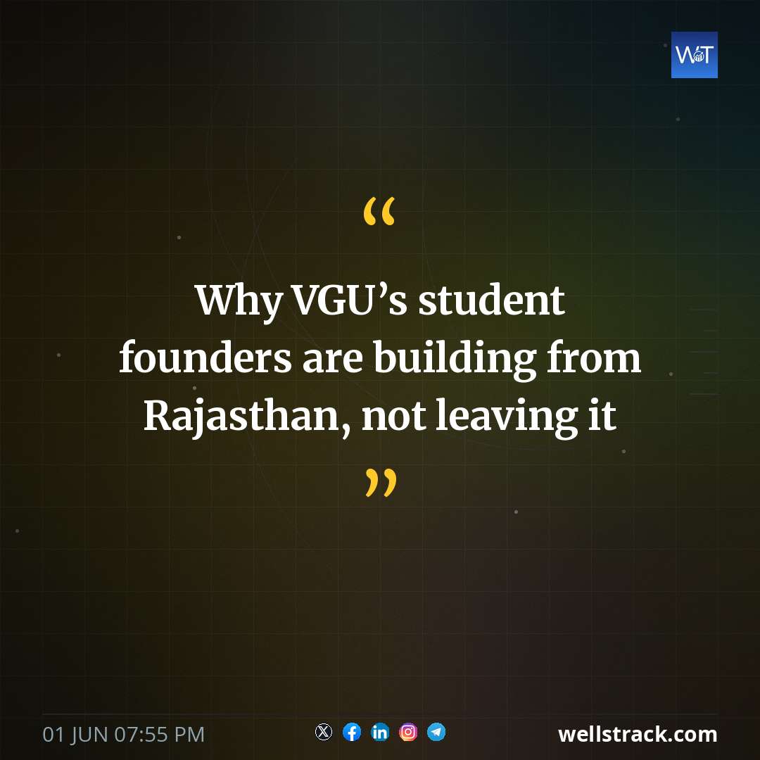 Why VGU’s student founders are building from Rajasthan, not leaving it — WellsTrack