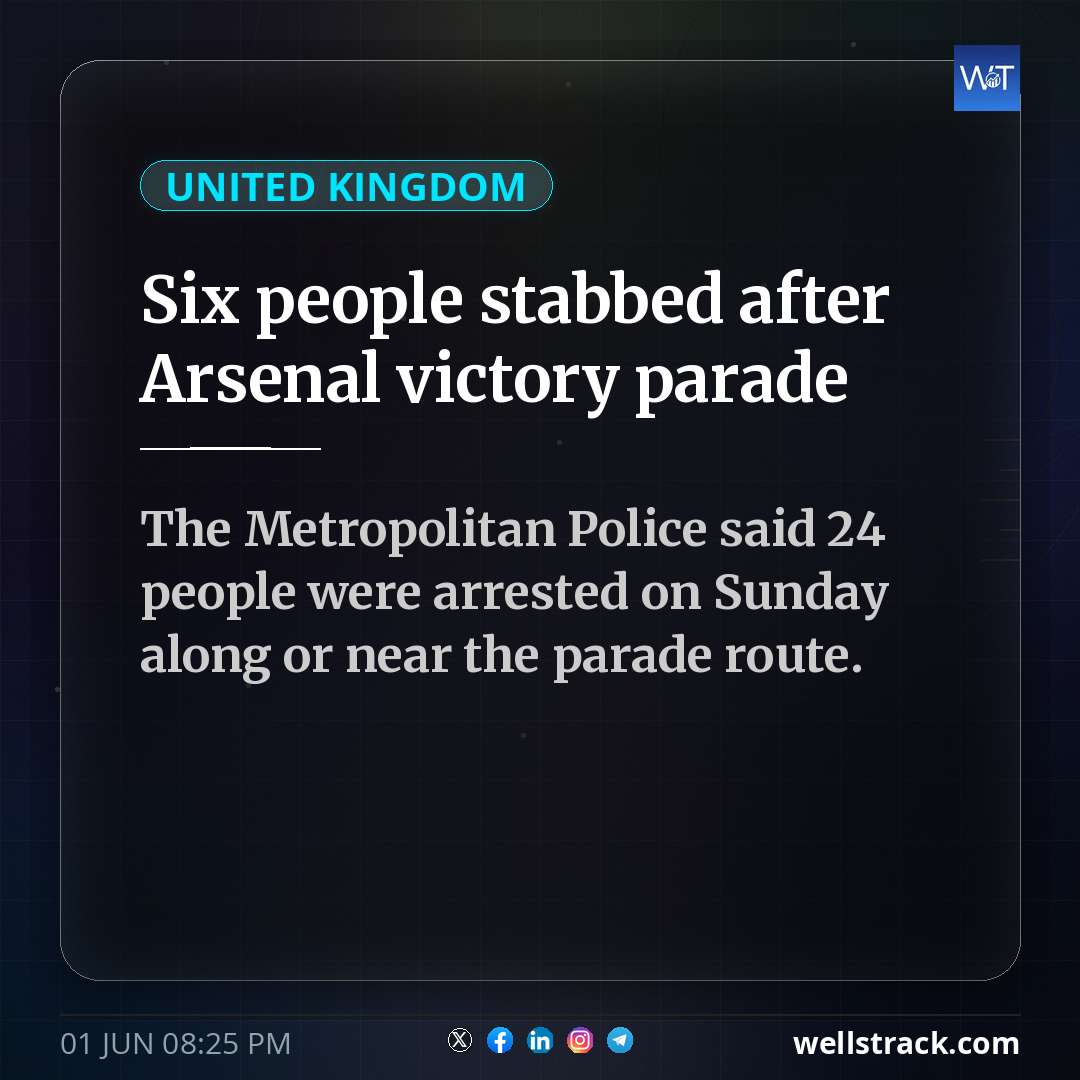 Six people stabbed after Arsenal victory parade — WellsTrack