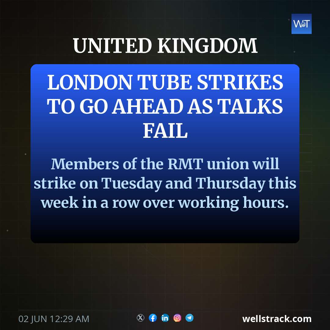 London Tube strikes to go ahead as talks fail — WellsTrack