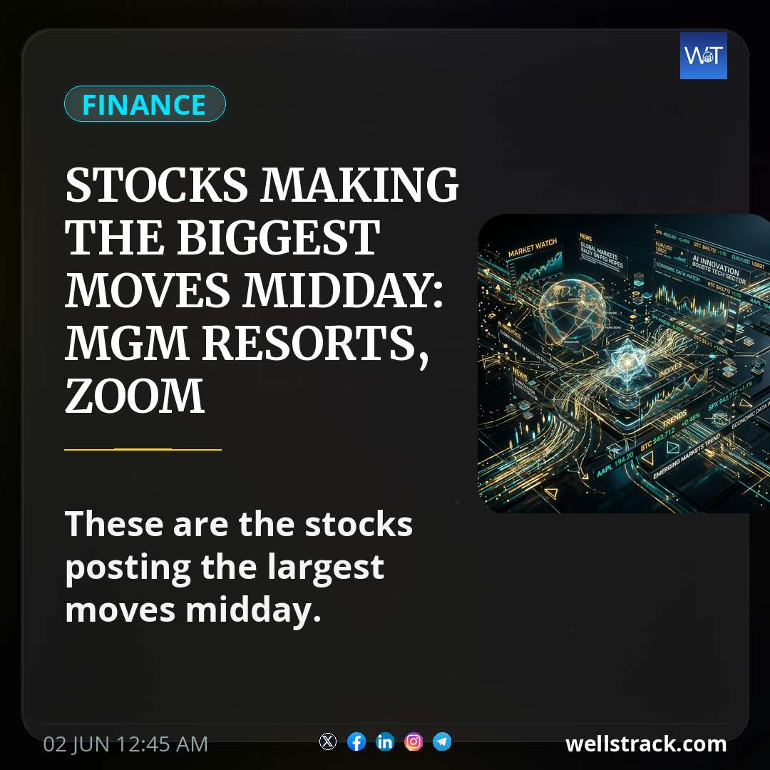 Stocks making the biggest moves midday: MGM Resorts, Zoom Communications, Nvidia, Viasat, IBM & more