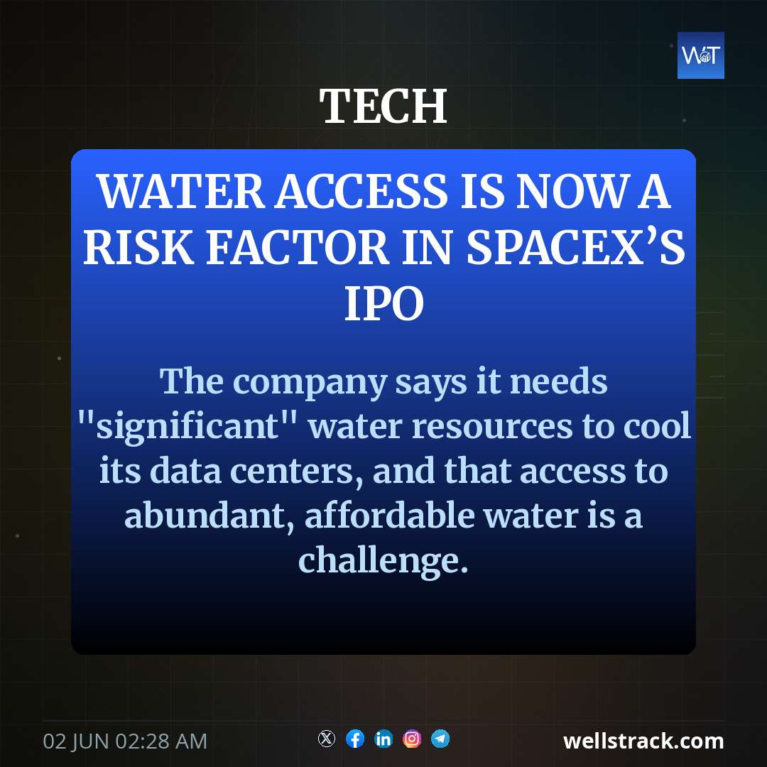 Water access is now a risk factor in SpaceX’s IPO — WellsTrack