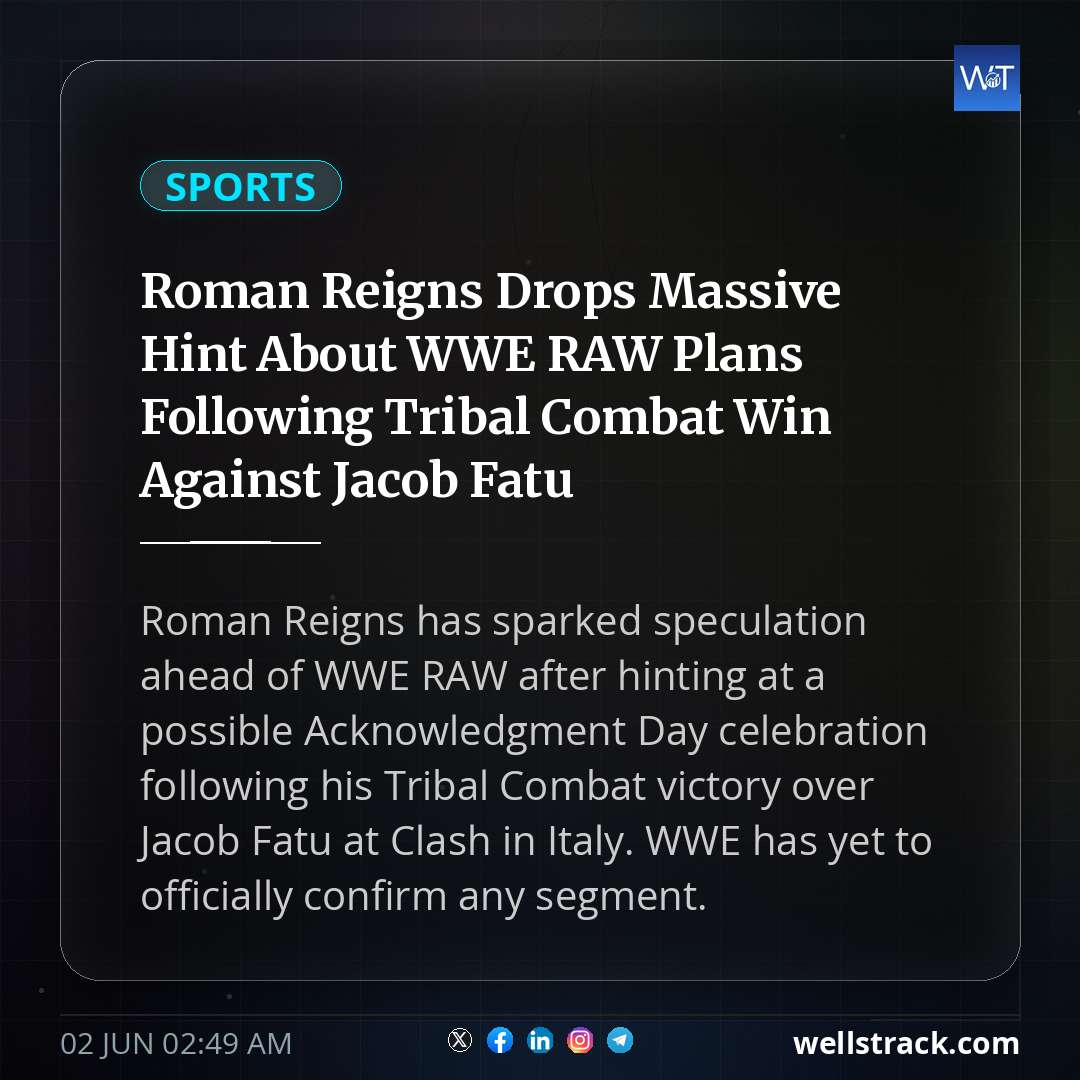 Roman Reigns Drops Massive Hint About WWE RAW Plans Following Tribal Combat Win Against Jacob Fatu — WellsTrack
