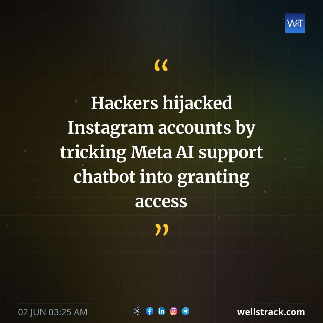Hackers hijacked Instagram accounts by tricking Meta AI support chatbot into granting access — WellsTrack