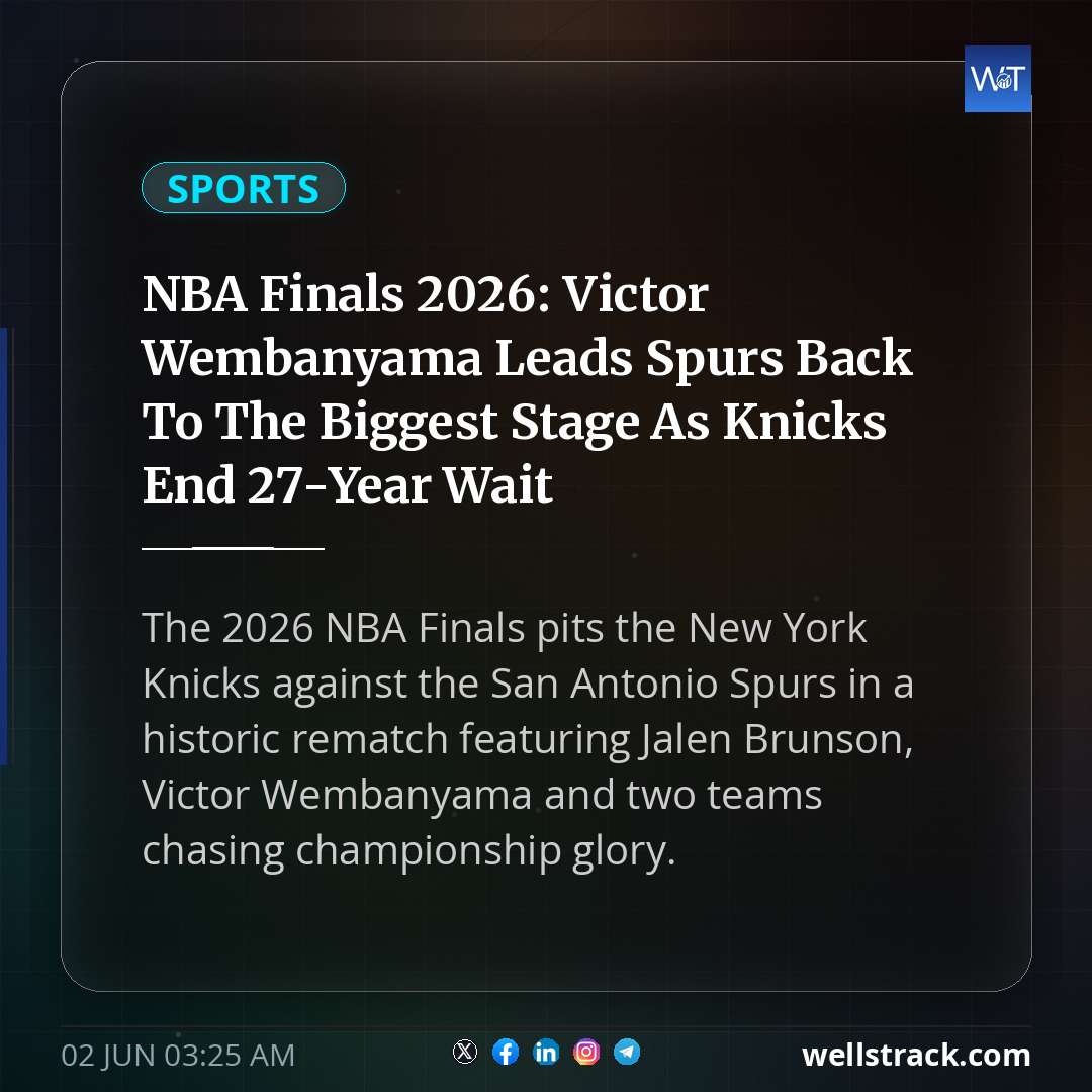 NBA Finals 2026: Victor Wembanyama Leads Spurs Back To The Biggest Stage As Knicks End 27-Year Wait — WellsTrack