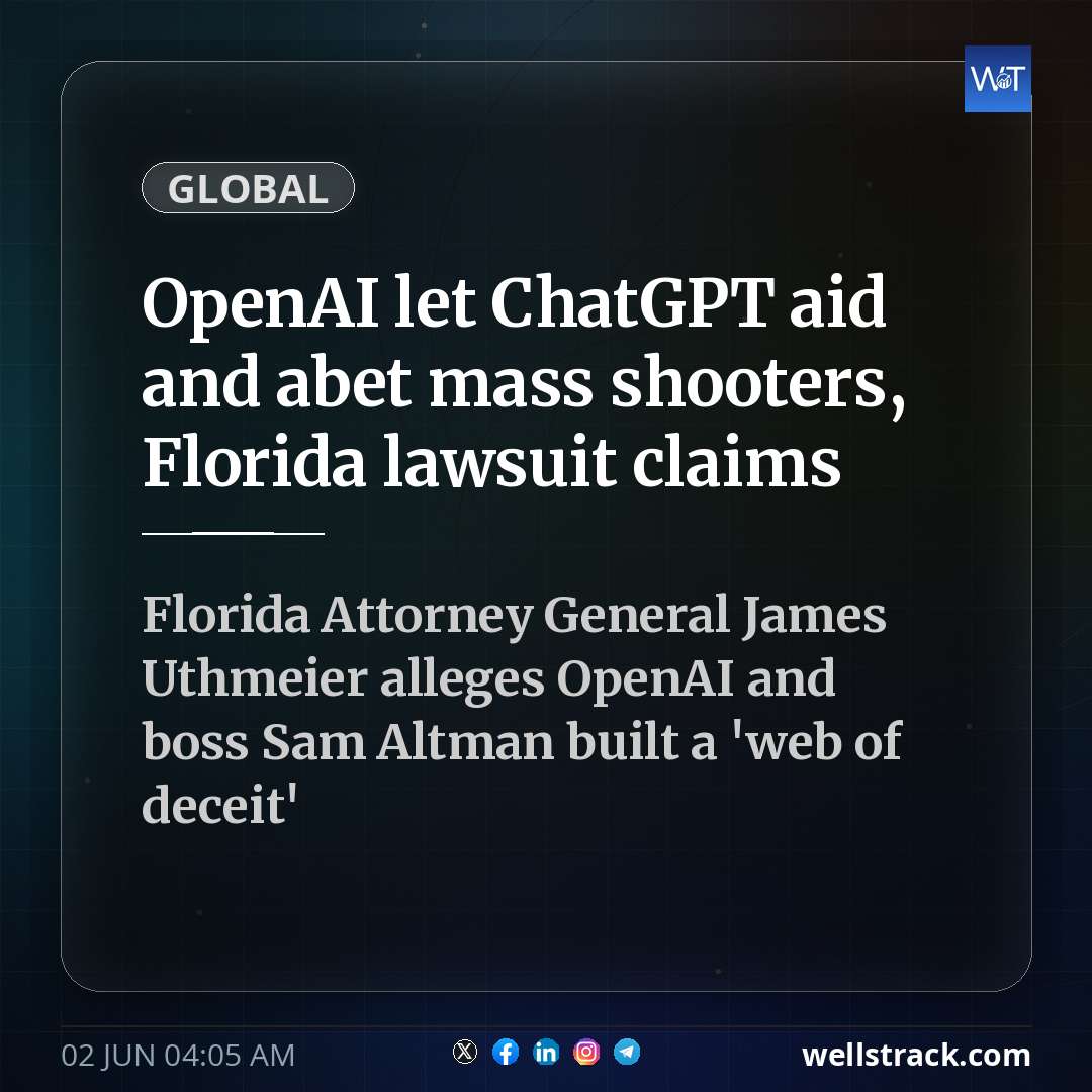 OpenAI let ChatGPT aid and abet mass shooters, Florida lawsuit claims — WellsTrack