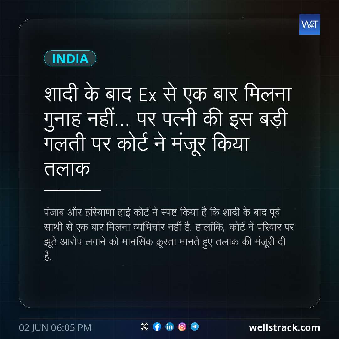 शादी के बाद Ex से एक बार मिलना गुनाह नहीं... पर पत्नी की इस बड़ी गलती पर कोर्ट ने मंजूर किया तलाक