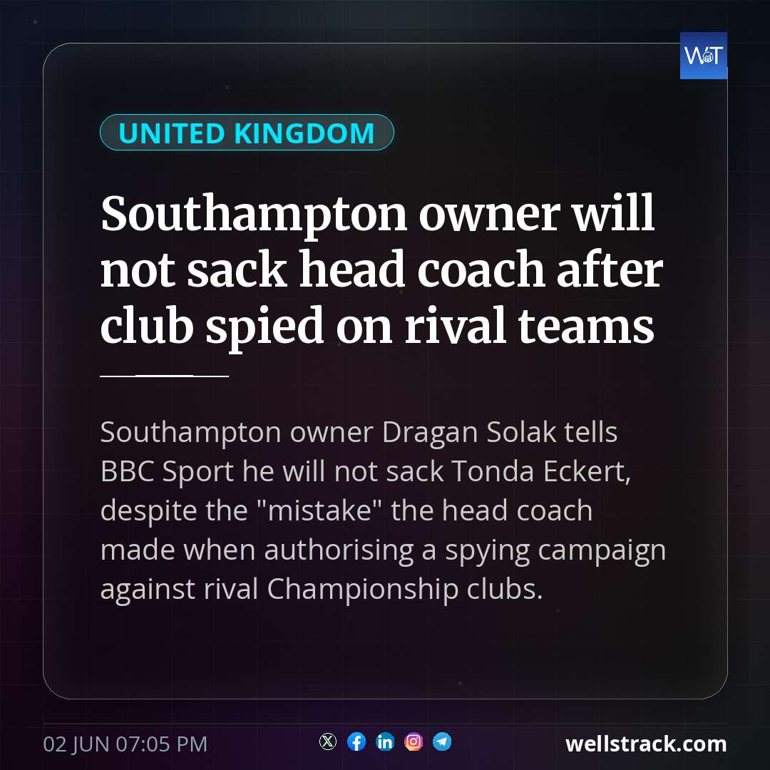 Southampton owner will not sack head coach after club spied on rival teams