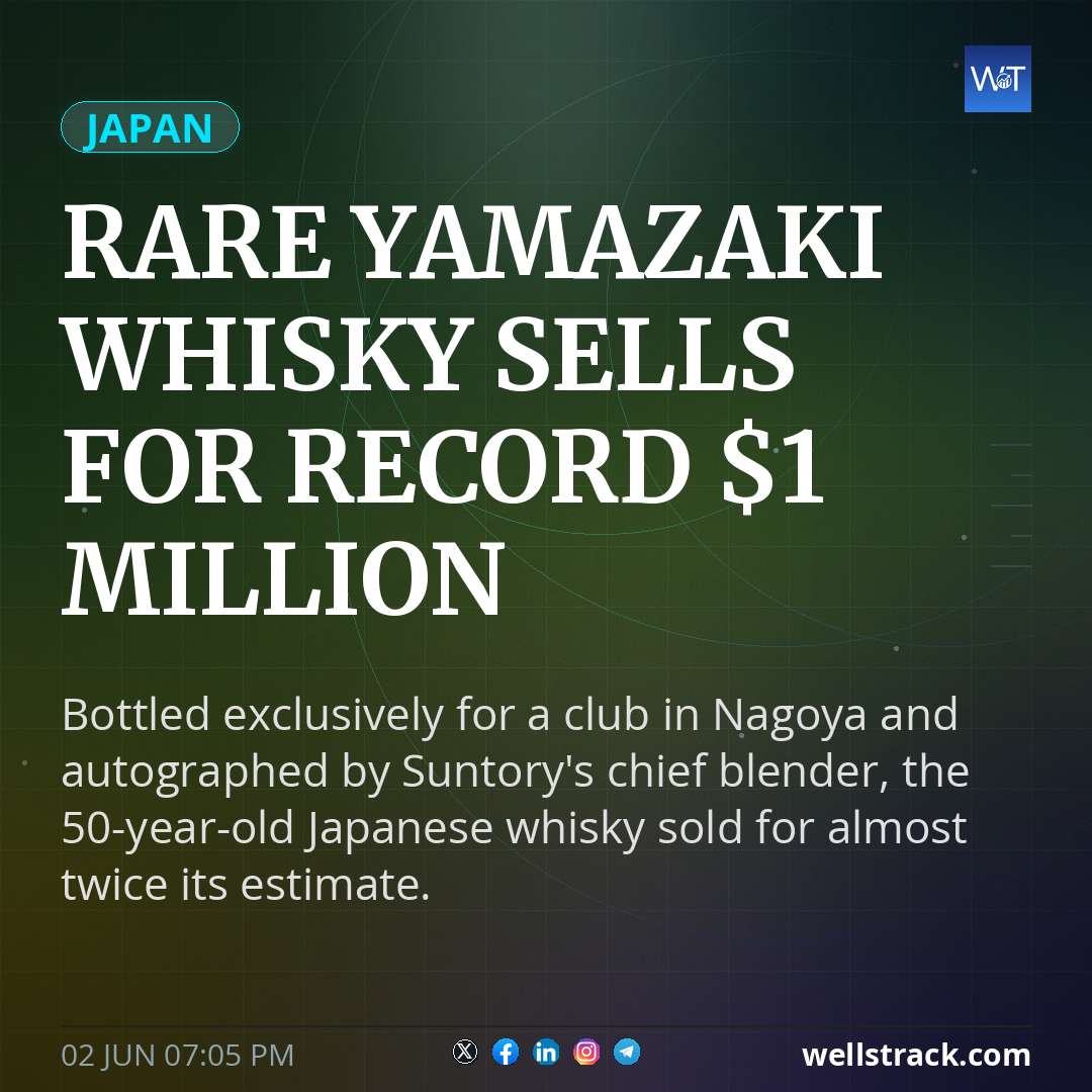 Rare Yamazaki whisky sells for record $1 million