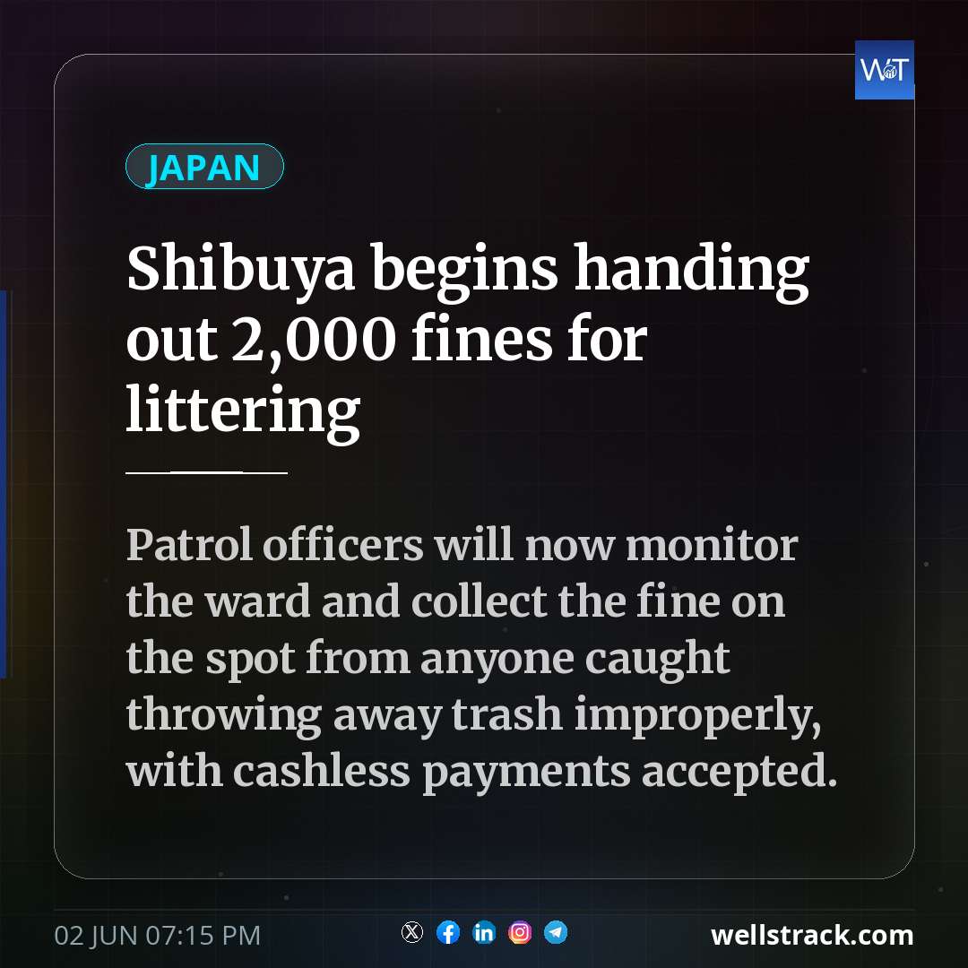 Shibuya begins handing out ¥2,000 fines for littering