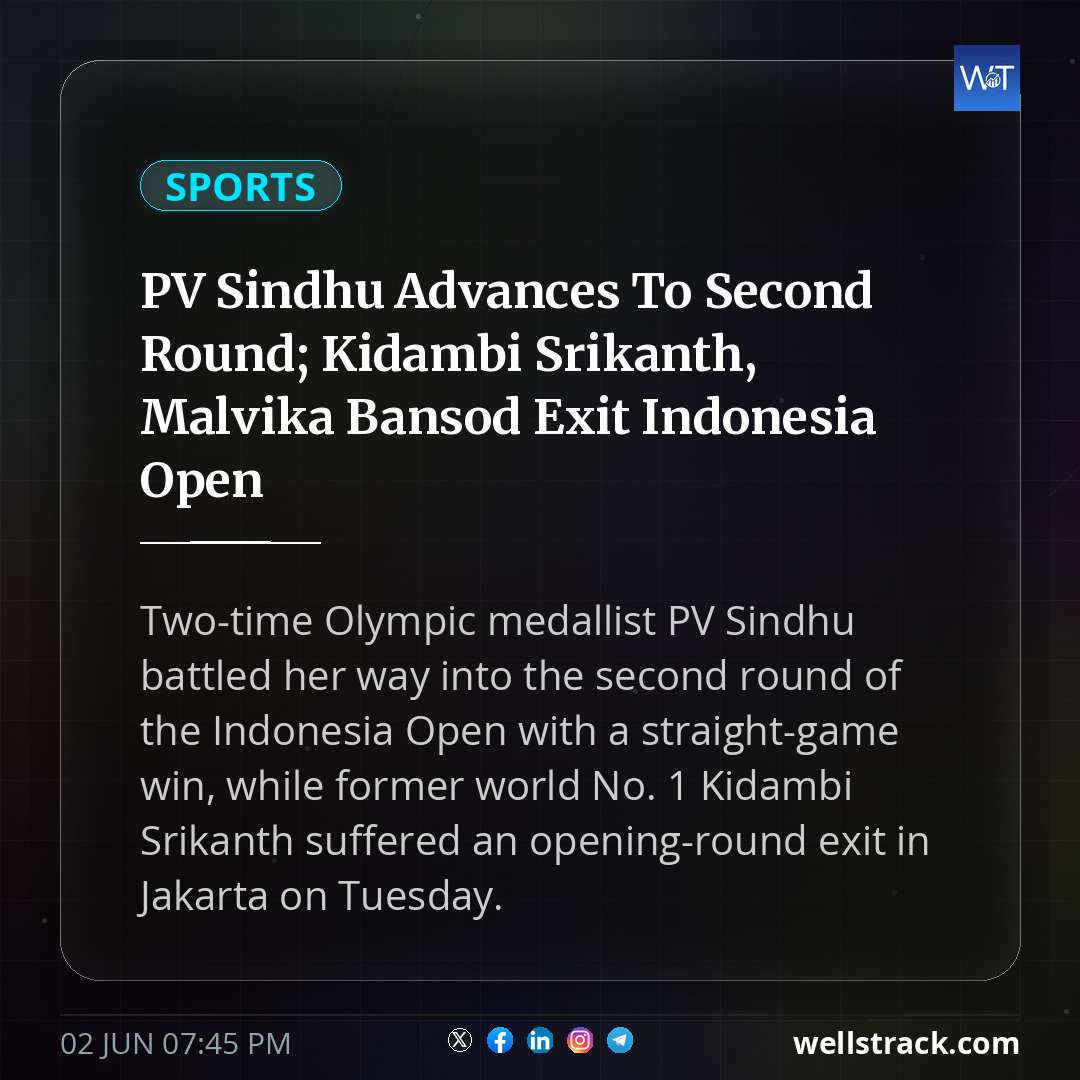 PV Sindhu Advances To Second Round; Kidambi Srikanth, Malvika Bansod Exit Indonesia Open