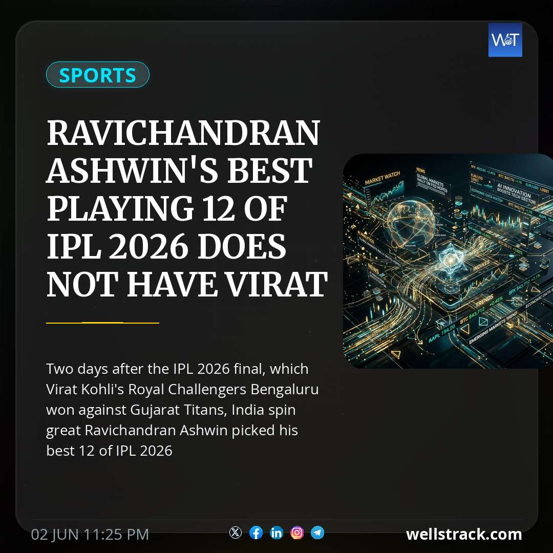 Ravichandran Ashwin's Best Playing 12 Of IPL 2026 Does Not Have Virat Kohli As Opener