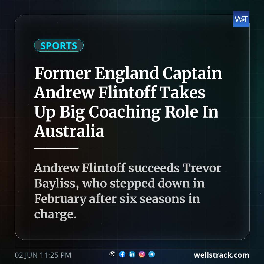 Former England Captain Andrew Flintoff Takes Up Big Coaching Role In Australia