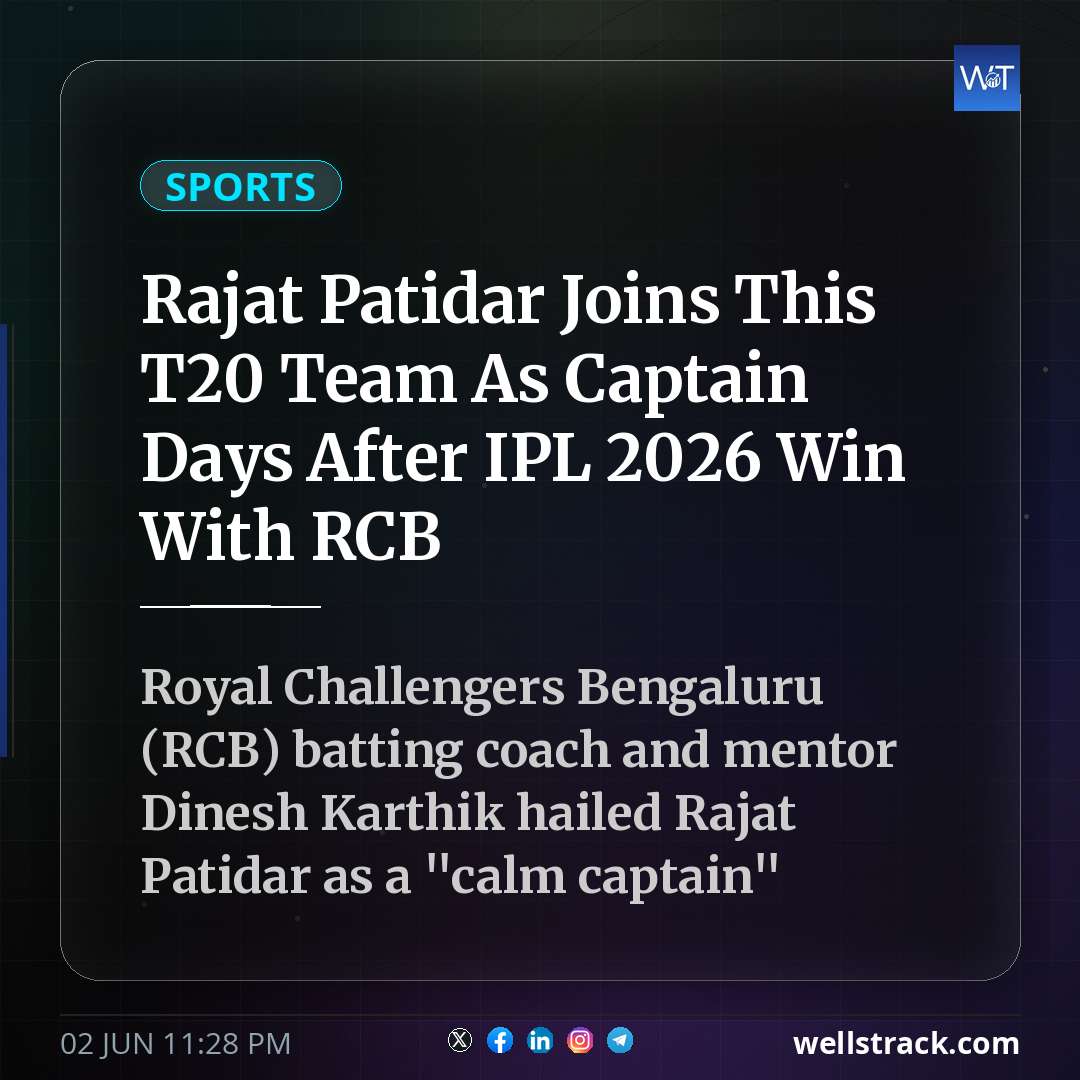 Rajat Patidar Joins This T20 Team As Captain Days After IPL 2026 Win With RCB