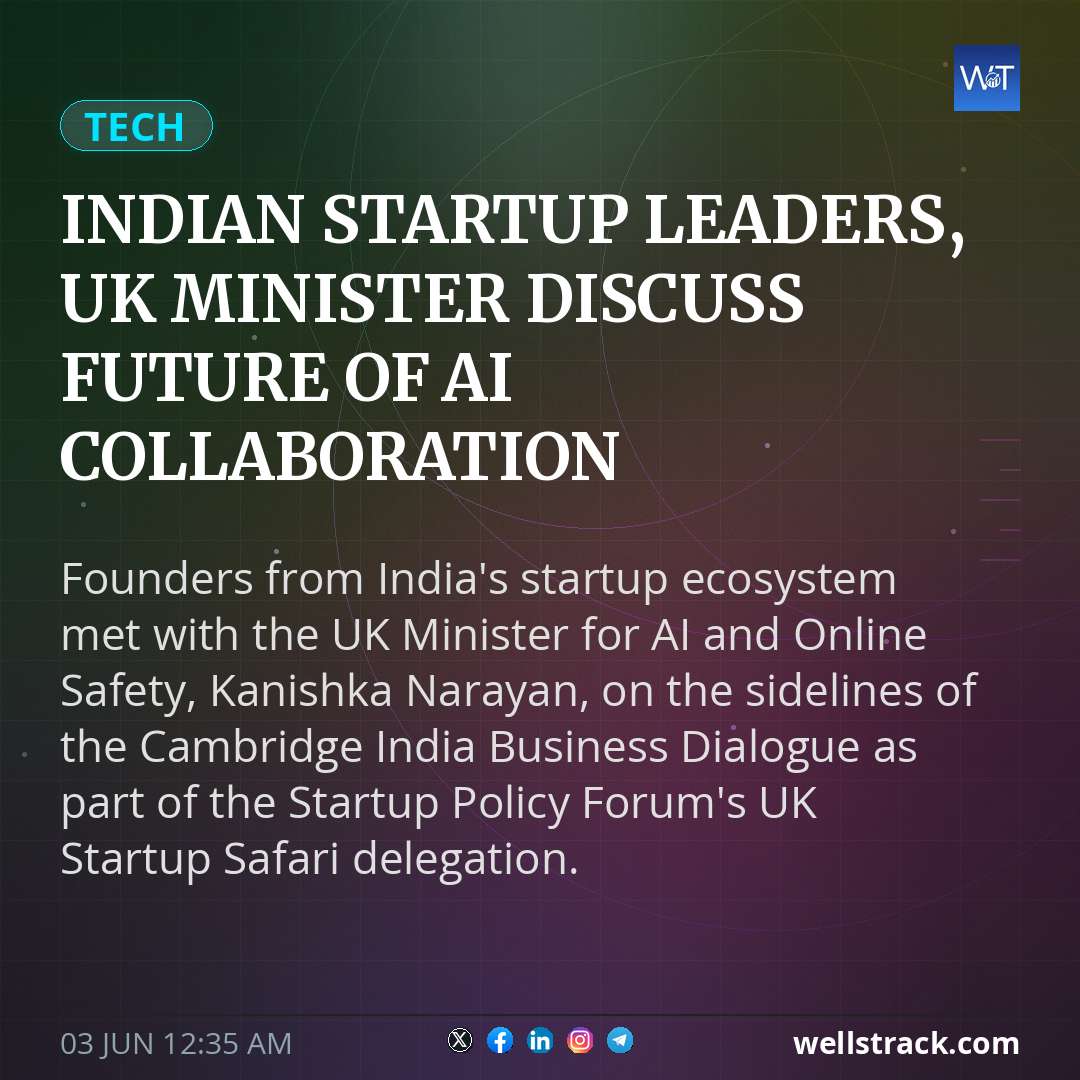 Indian startup leaders, UK minister discuss future of AI collaboration — WellsTrack