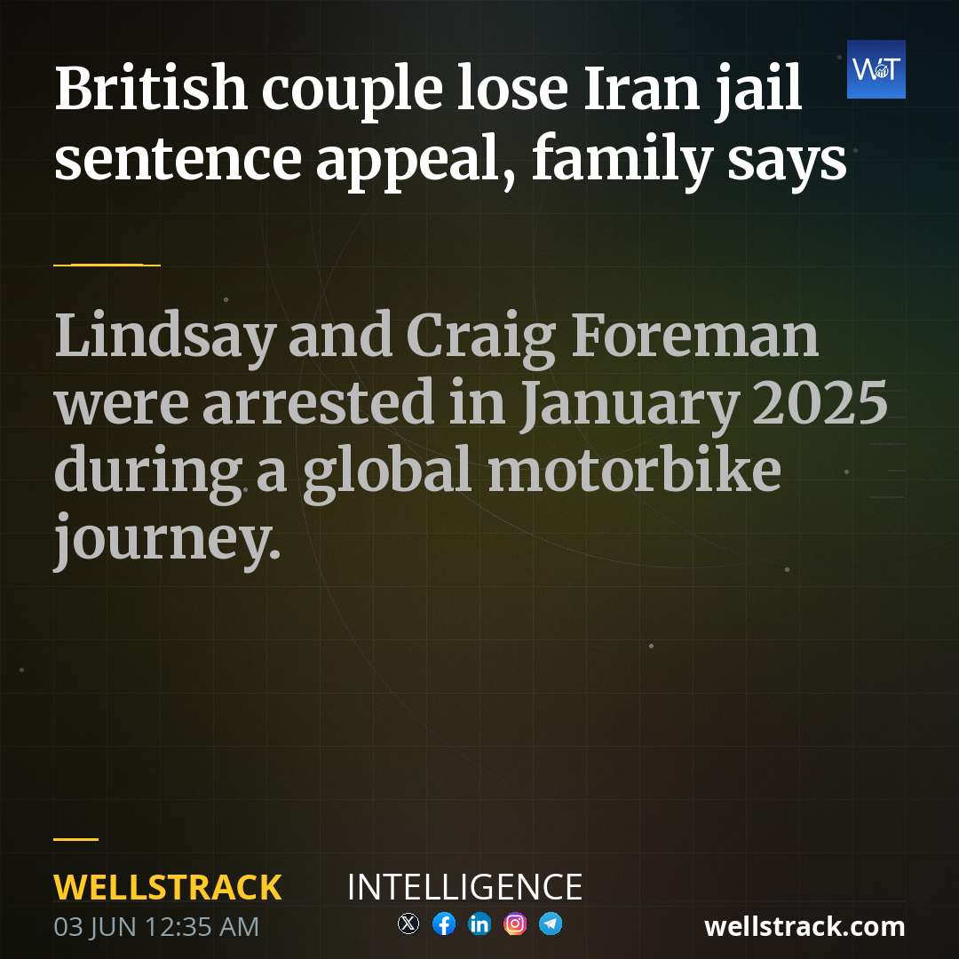 British couple lose Iran jail sentence appeal, family says — WellsTrack
